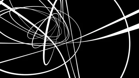 Black and White Spiralling Shape Abstract Motion Background Video stock 32056818