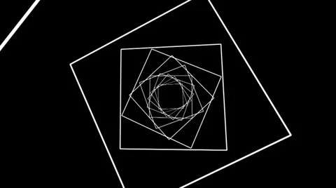 Black and White Spiralling Shape Abstract Motion Background Video stock 32059428