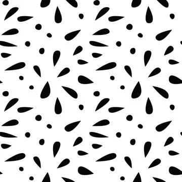 Black and white splash vector pattern Stock Illustration