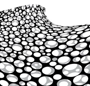 Black and white sponge wave Stockillustratie