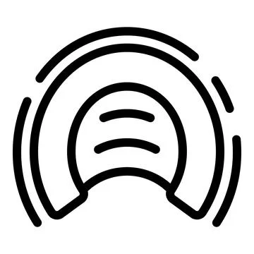 Black and white spotify icon illustration Stock Illustration