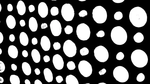 Black and White Spots &amp; Dot Pattern in Motion Stock Footage 304911625