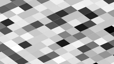 Black and white square blocks checkers background. Color animation Stock Footage 100544433