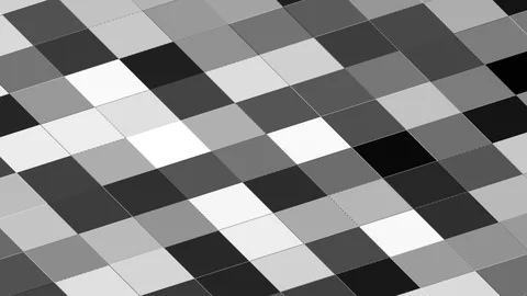 Black and white square blocks checkers rotating background. Color animation Stock Footage 100546164