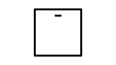 A black and white square featuring a bold black border. Stock Footage 334931065
