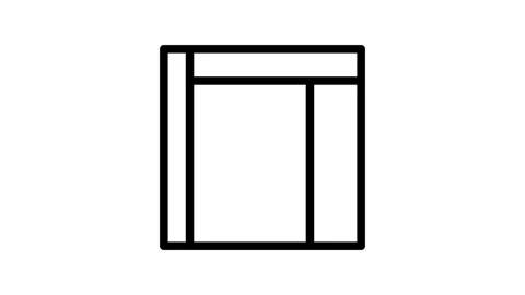A black and white square featuring a layout set against a solid background. Stock Footage 334931100