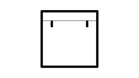 A black and white square featuring a smaller square in the center, creating.. Stock Footage 334931105
