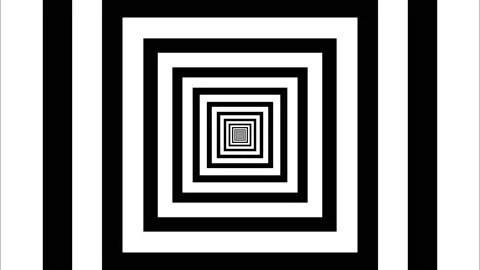 Black and white square, looping animation Stock Footage 159078347