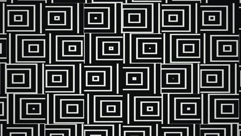 Black and white square pattern design for modern Stock Footage 339587235