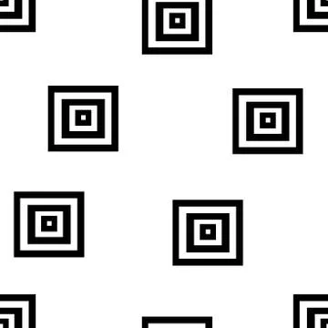 Black and white squares repeat pattern, simple geometrical shapes Illustrazione stock