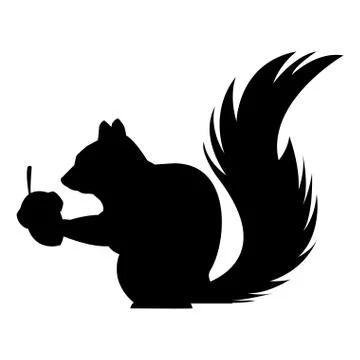 Black and white squirrel design Stock Illustration