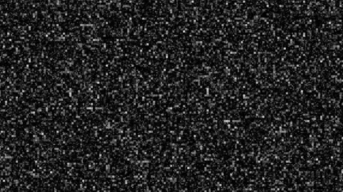 Black and white static noise interference on old television screen footage. Vidéo 334046093