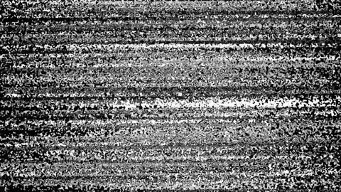 Black and white static noise lines texture television . tv screen noise glitch e Stock Footage 345818421