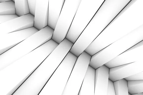 Black and white steps abstract background 3D render illustration Stock Illustration