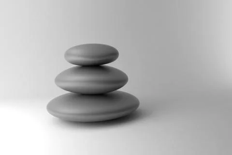 Black and white stone Stock Illustration