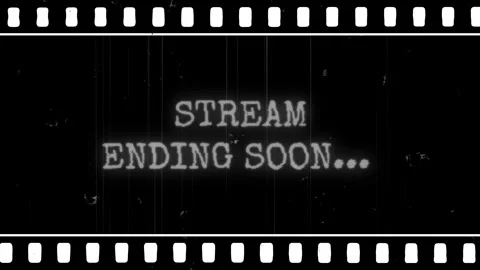 Black and White Stream Ending Soon Film Title Card Stock Footage 306638118