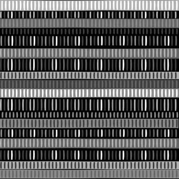 Black and white striped background with horizontal rows Stock Illustration