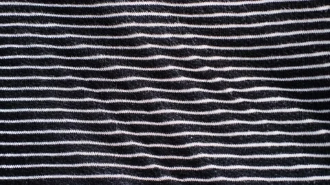 Black and white striped pattern texture background. Linen cotton macro shot,  Stock Footage 147224113