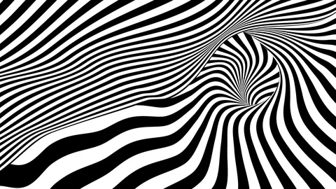 Black and white striped waves Stock Footage 129673777