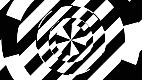 Black and white stripes. Computer generated abstract background, 3D render Stock Footage 107677765