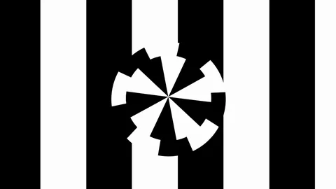Black and white stripes. Computer generated abstract background, 3D render Stock Footage 120997550