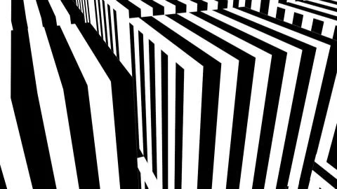 Black and white stripes. Computer generated abstract background, 3D render イラスト素材