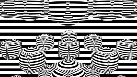 Black and white stripes. Computer generated abstract background, 3D render イラスト素材