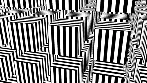 Black and white stripes. Computer generated abstract background, 3D render Illustrazione stock