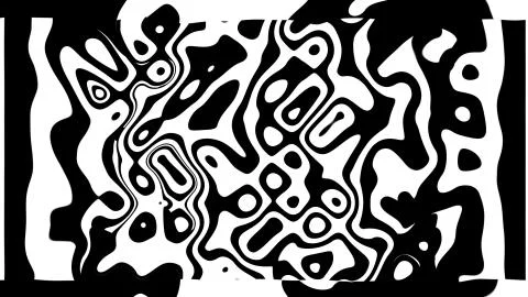 Black and white stripes. Computer generated abstract background, 3D render Illustrazione stock