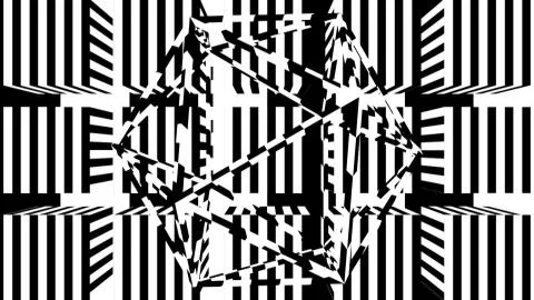 Black and white stripes. Computer generated abstract background, 3D render Illustrazione stock
