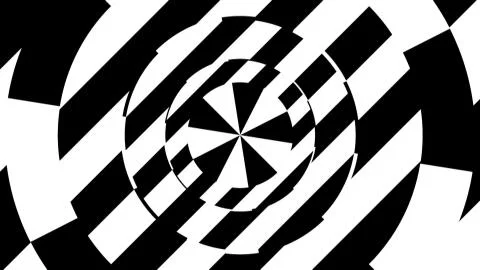 Black and white stripes. Computer generated abstract background, 3D render Illustrazione stock