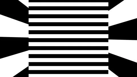 Black and white stripes. Computer generated abstract background, 3D render Illustrazione stock