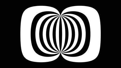 Black and white stripes. Computer generated abstract background, 3D render Stock Illustration