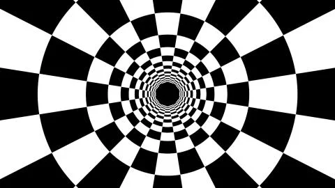 Black and white stripes. Computer generated abstract background, 3D render 스톡 일러스트