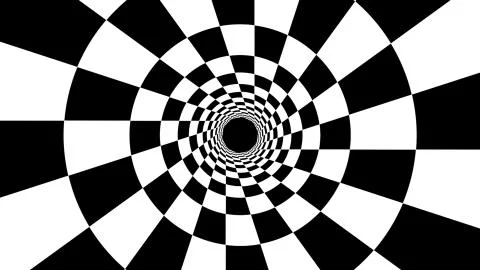 Black and white stripes. Computer generated abstract background, 3D render Stock Illustration