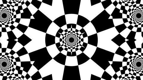 Black and white stripes. Computer generated abstract background, 3D render Stock Illustration