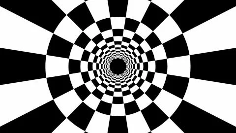 Black and white stripes. Computer generated abstract background, 3D render Stock Illustration