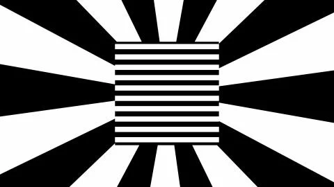 Black and white stripes. Computer generated abstract background, 3D render Stock Illustration