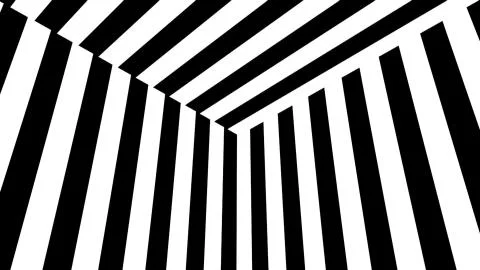 Black and white stripes. Computer generated abstract background, 3D render Stock Illustration