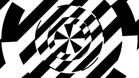 Black and white stripes. Computer generated abstract background, 3D render Stock Illustration