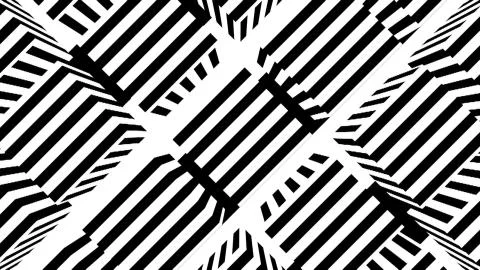 Black and white stripes. Computer generated abstract background, 3D render Stock Illustration