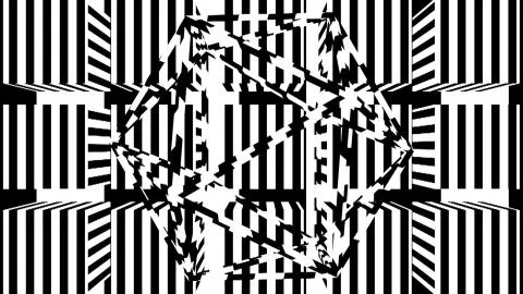 Black and white stripes. Computer generated abstract background, 3D render イラスト素材