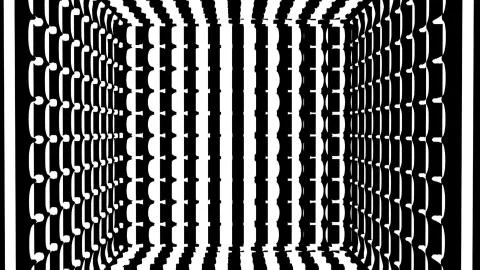 Black and white stripes. Computer generated abstract background, 3D render Stock Illustration