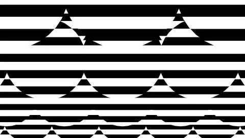 Black and white stripes. Computer generated abstract background, 3D render Stock Illustration