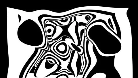 Black and white stripes. Computer generated abstract background, 3D render Stock Illustration