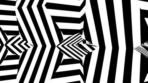 Black and white stripes. Computer generated abstract background, 3D render Stockillustratie