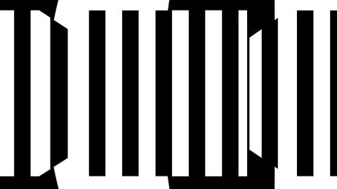 Black and white stripes. Computer generated abstract background, 3D render Stock Illustration