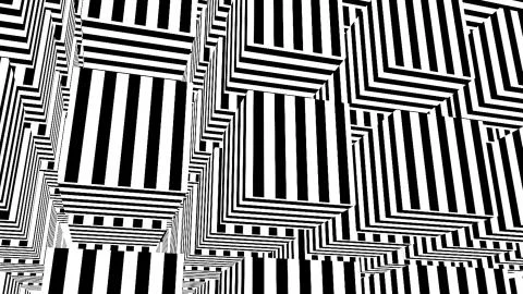 Black and white stripes. Computer generated abstract background, 3D render Stock Illustration