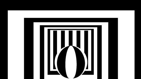 Black and white stripes. Computer generated abstract background, 3D render Stock Illustration