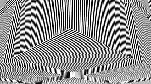 Black and white stripes. Computer generated abstract background, 3D render Illustrazione stock
